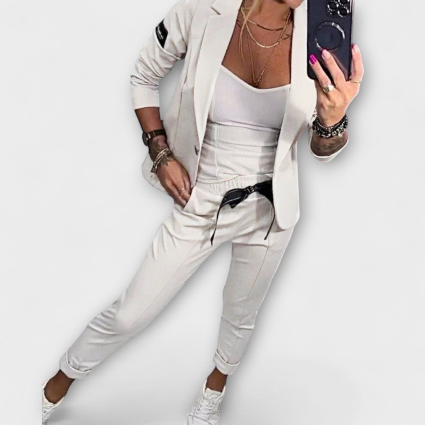 Candace | Elegant Set of Top, Jacket, and Pants