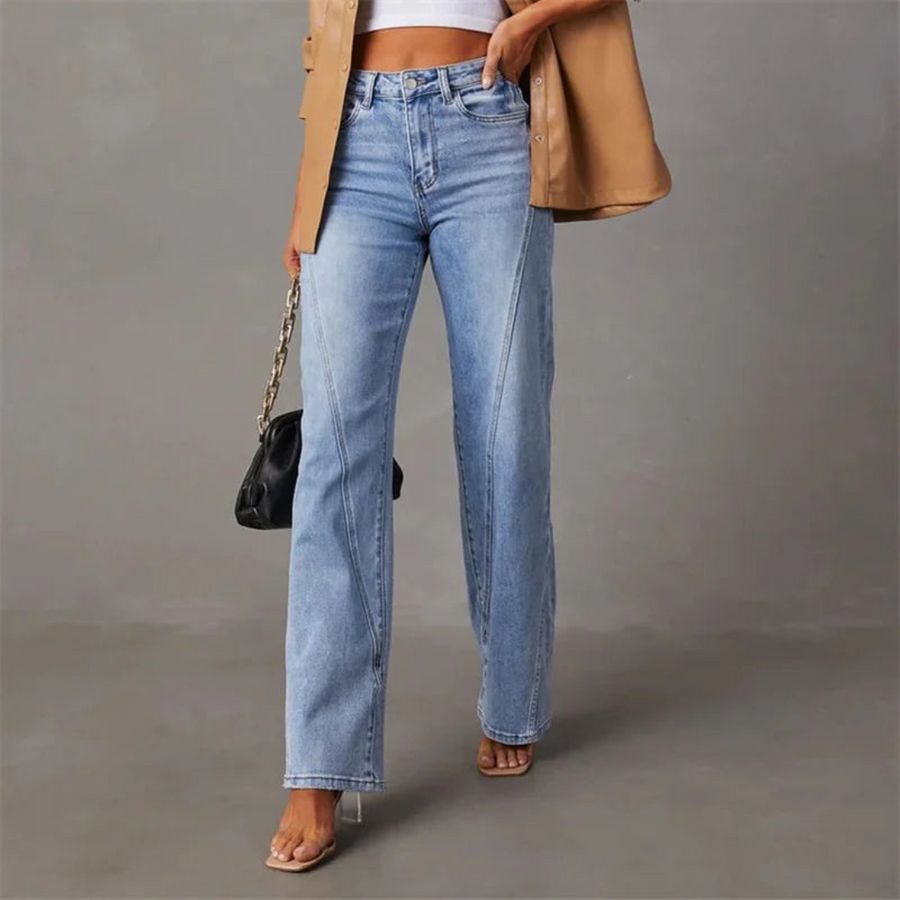 Leah - High Waisted Wide Leg Jeans