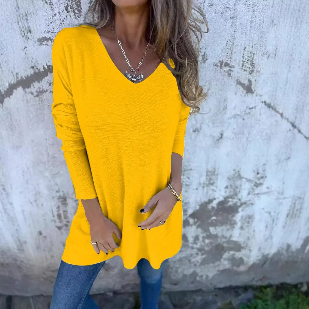 Rebecca | Relaxed V-Neck Knit Tunic