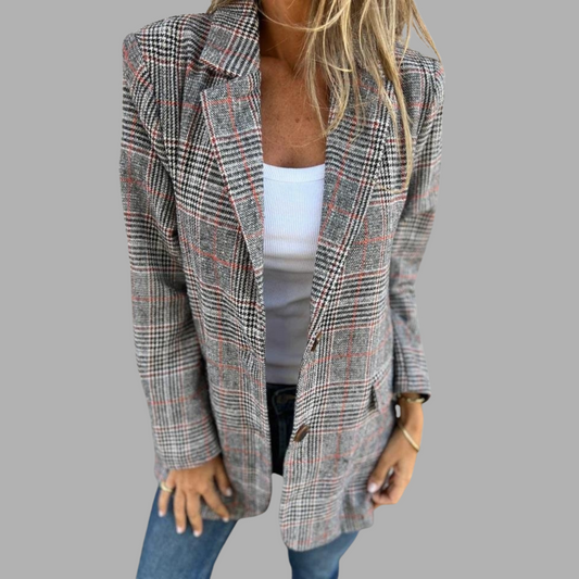 Svala | Elegant Checked Blazer for Winter