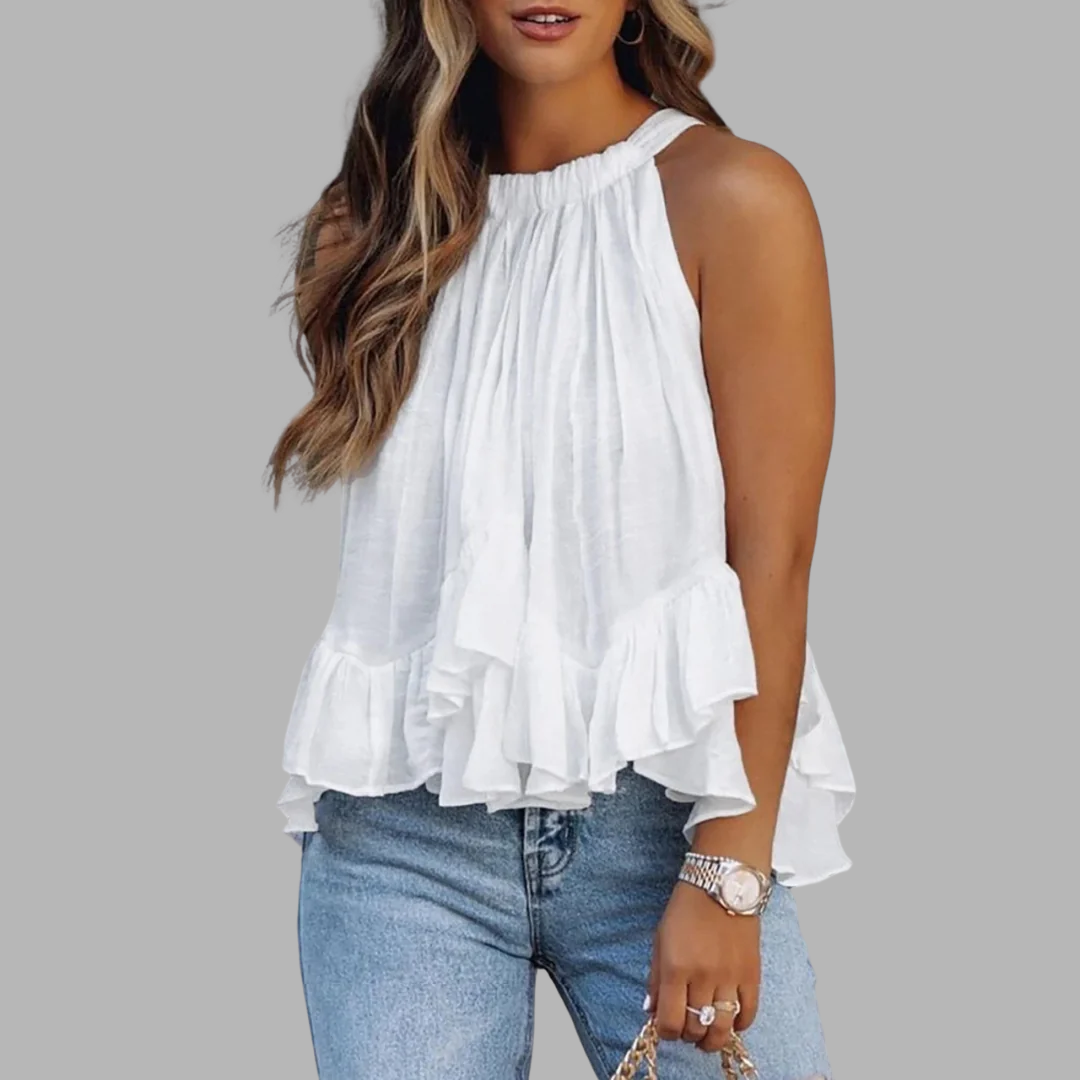 Karianne | Textured Ruffle Blouse