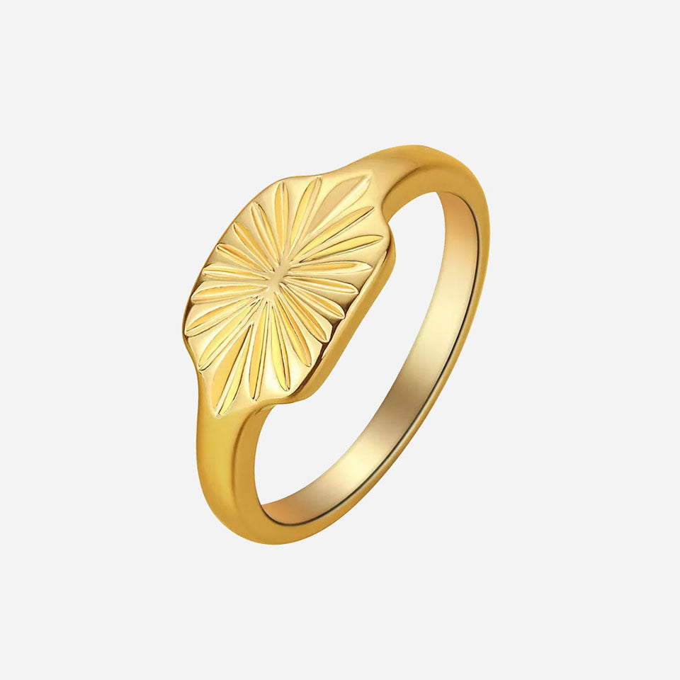 Amber | Sunray Ring 18K Gold