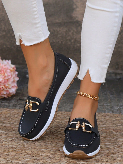 Ellie | Flat Buckle Loafers