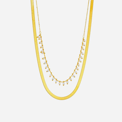 Melinda | Luxe Snake Choker & Pearl Jewelry Set 18K Gold