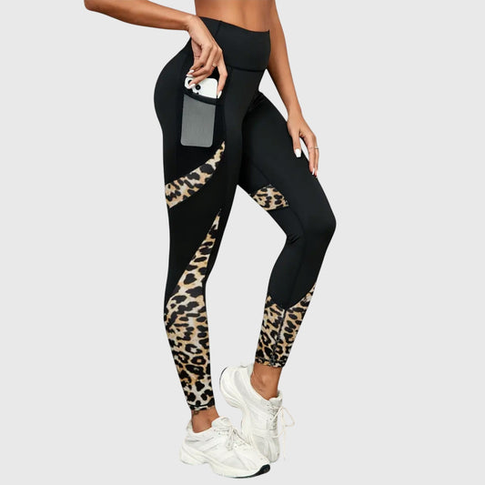 Anne | High-Waisted Leopard Print Workout Pants