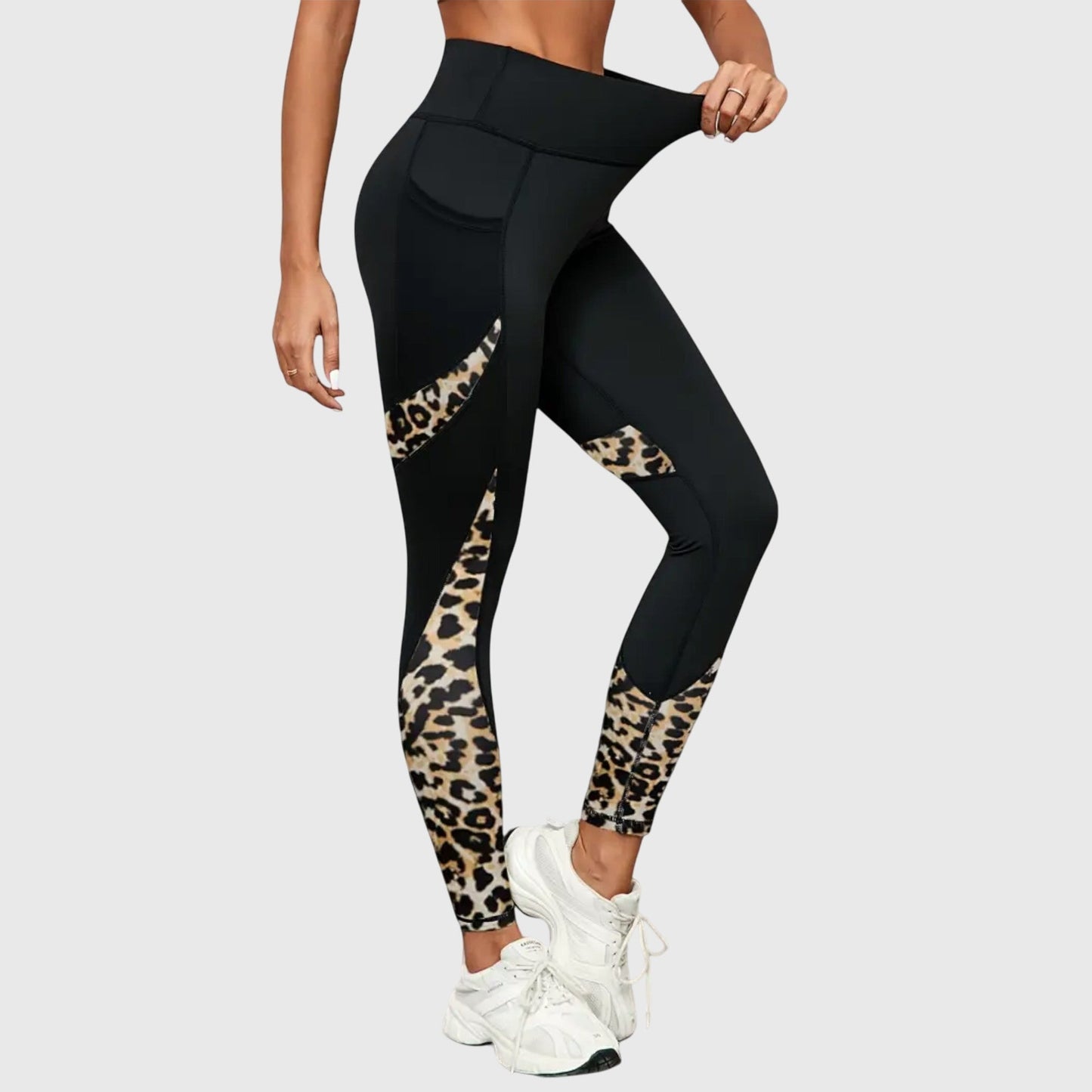 Anne | High-Waisted Leopard Print Workout Pants