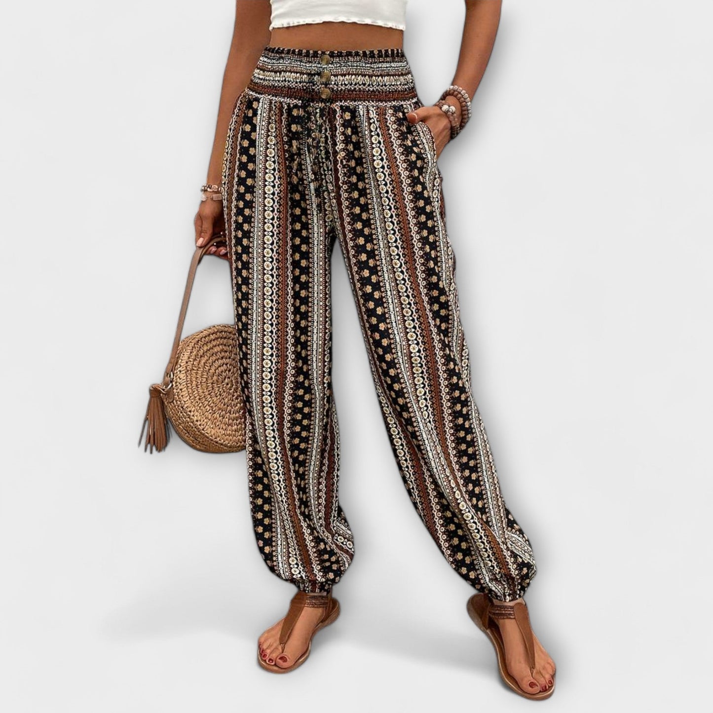 Emily | Ethnic Graphic Pants