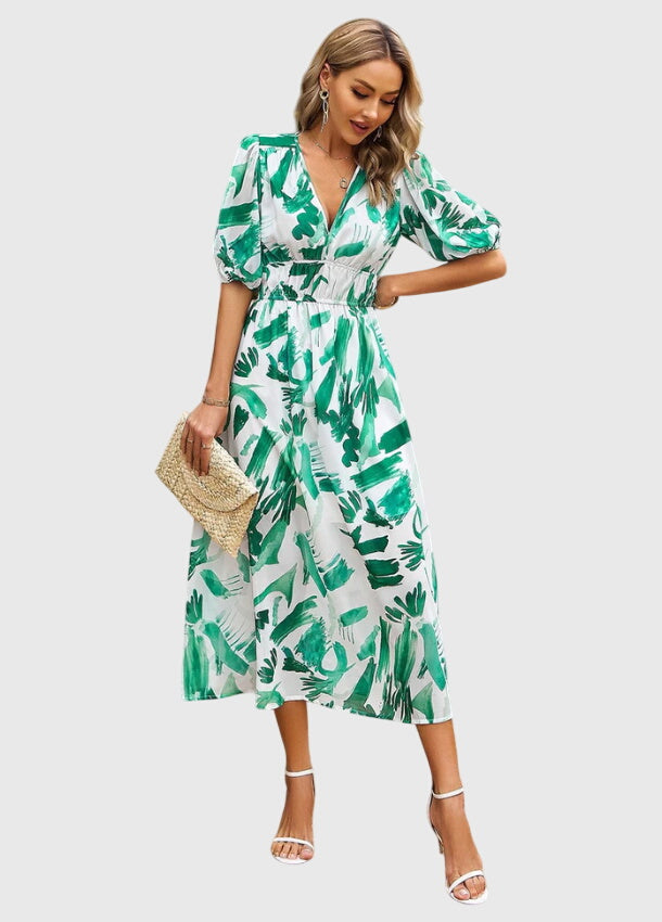 Joyce | Flattering Floral Midi Dress