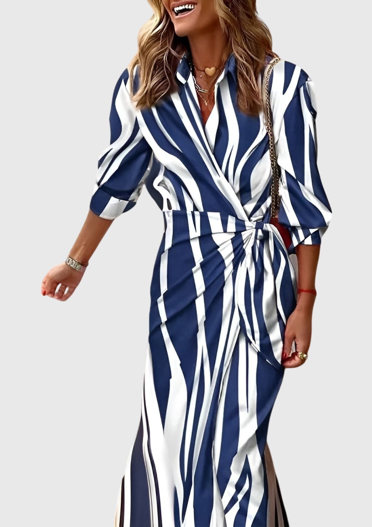 Fee | Elegant Wrap Dress with Print
