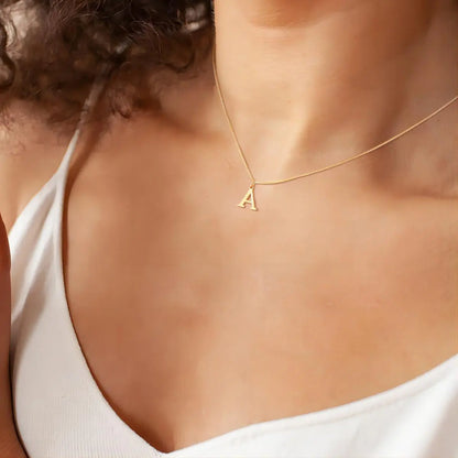 Rose | Initials Necklace in 18K Gold