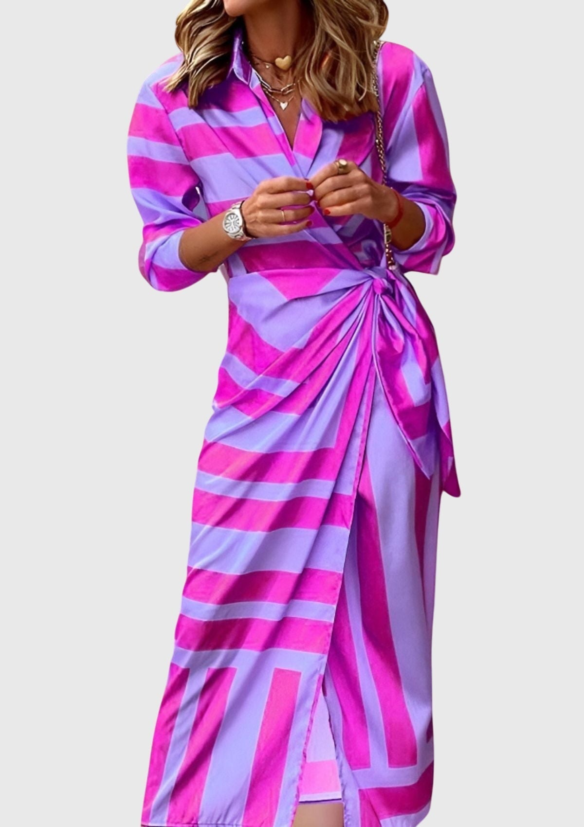 Fee | Elegant Wrap Dress with Print
