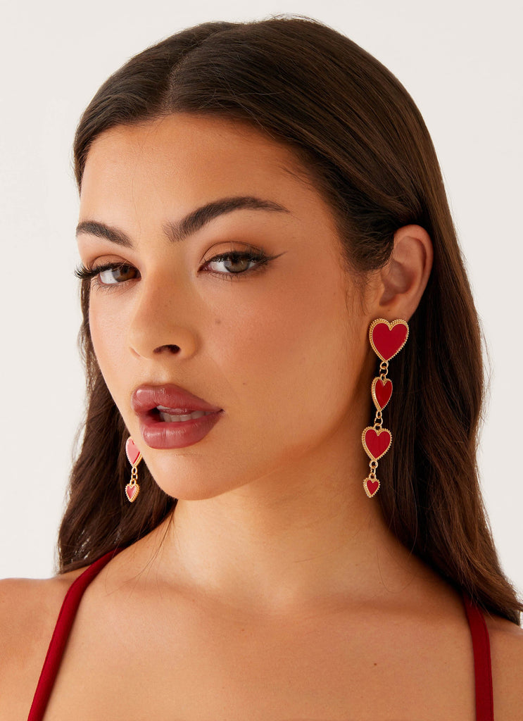 James & Morgan | Red Love Earrings