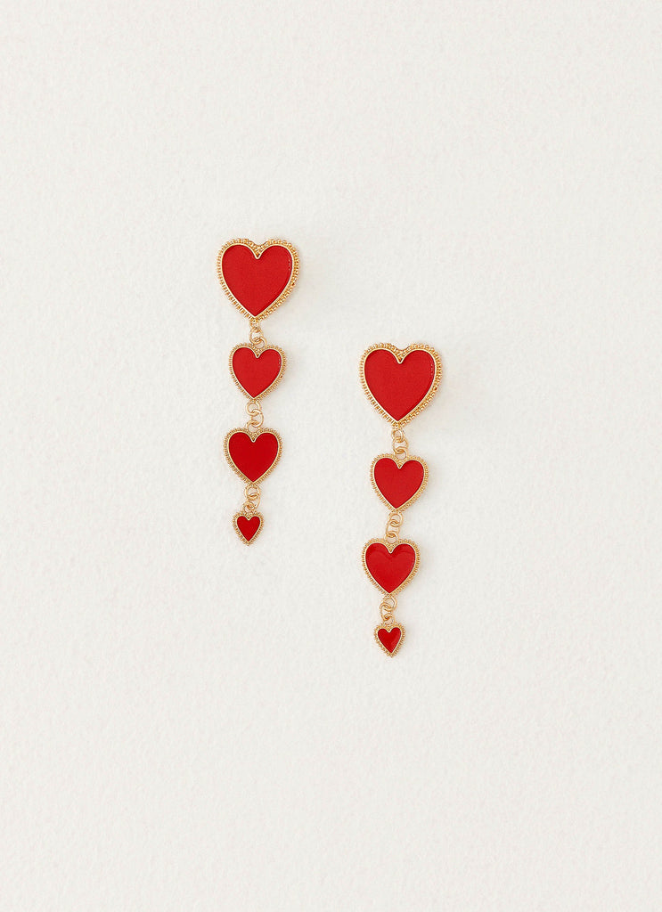 James & Morgan | Red Love Earrings