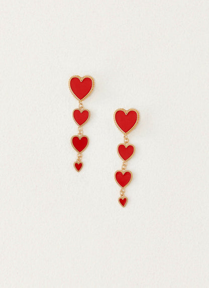 James & Morgan | Red Love Earrings
