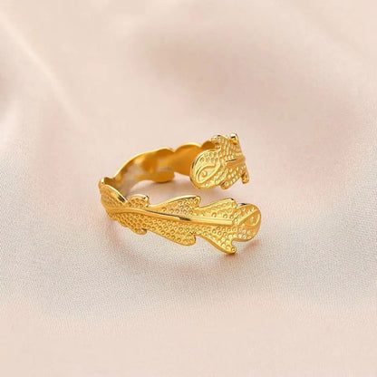Diana | Coral Ring 18K Gold