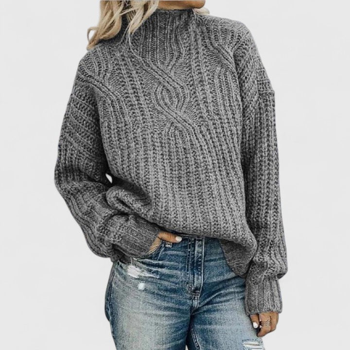 Stacy | Sophisticated Cable Knit Sweater