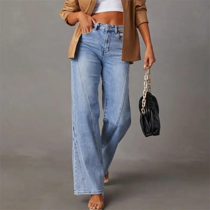 Leah - High Waisted Wide Leg Jeans