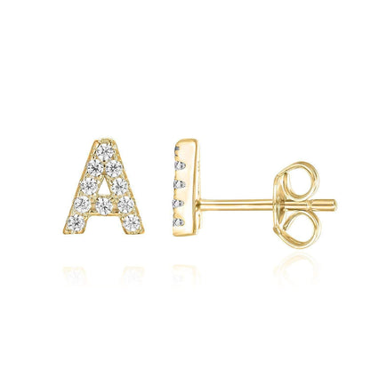Rochelle | Letter Earrings 18k Gold