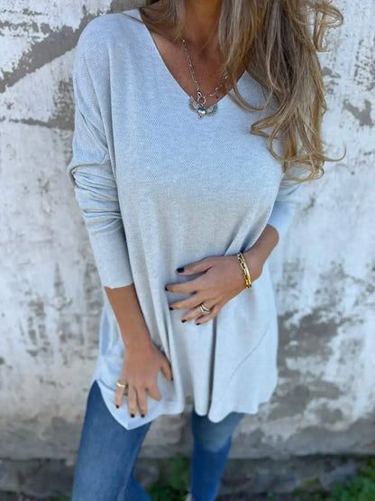 Rebecca | Relaxed V-Neck Knit Tunic