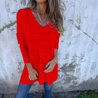 Rebecca | Relaxed V-Neck Knit Tunic