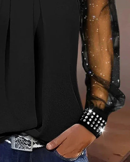 Nina | Elegant Sequin Knit Top