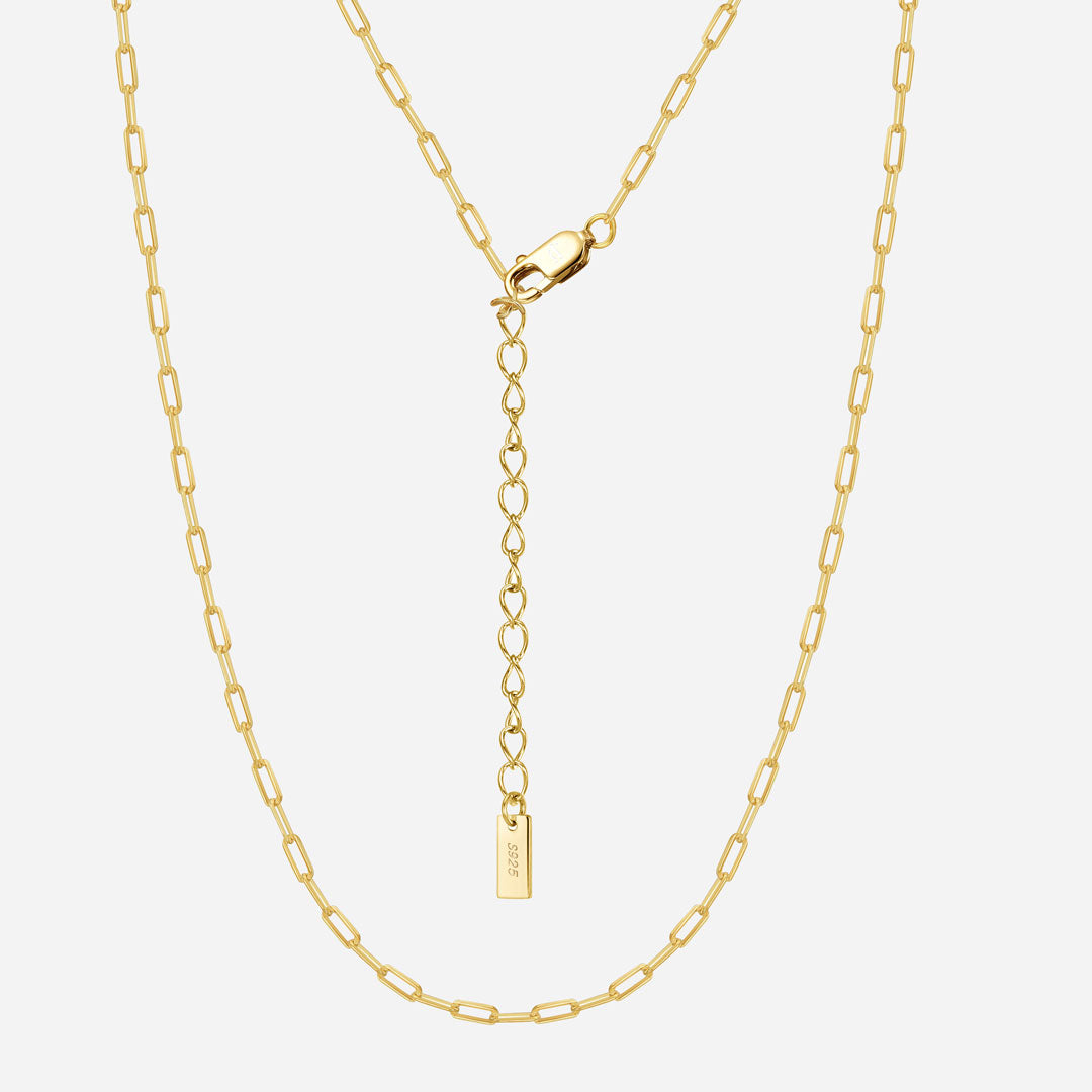 Morgan | Small Paper Necklace 18K Gold