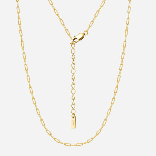 Morgan | Small Paper Necklace 18K Gold