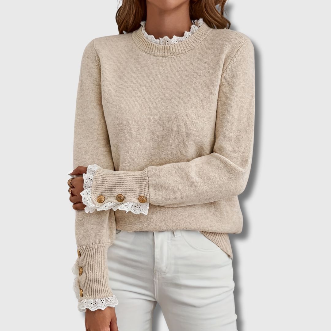 Sopfie | Sweater with Lace Details