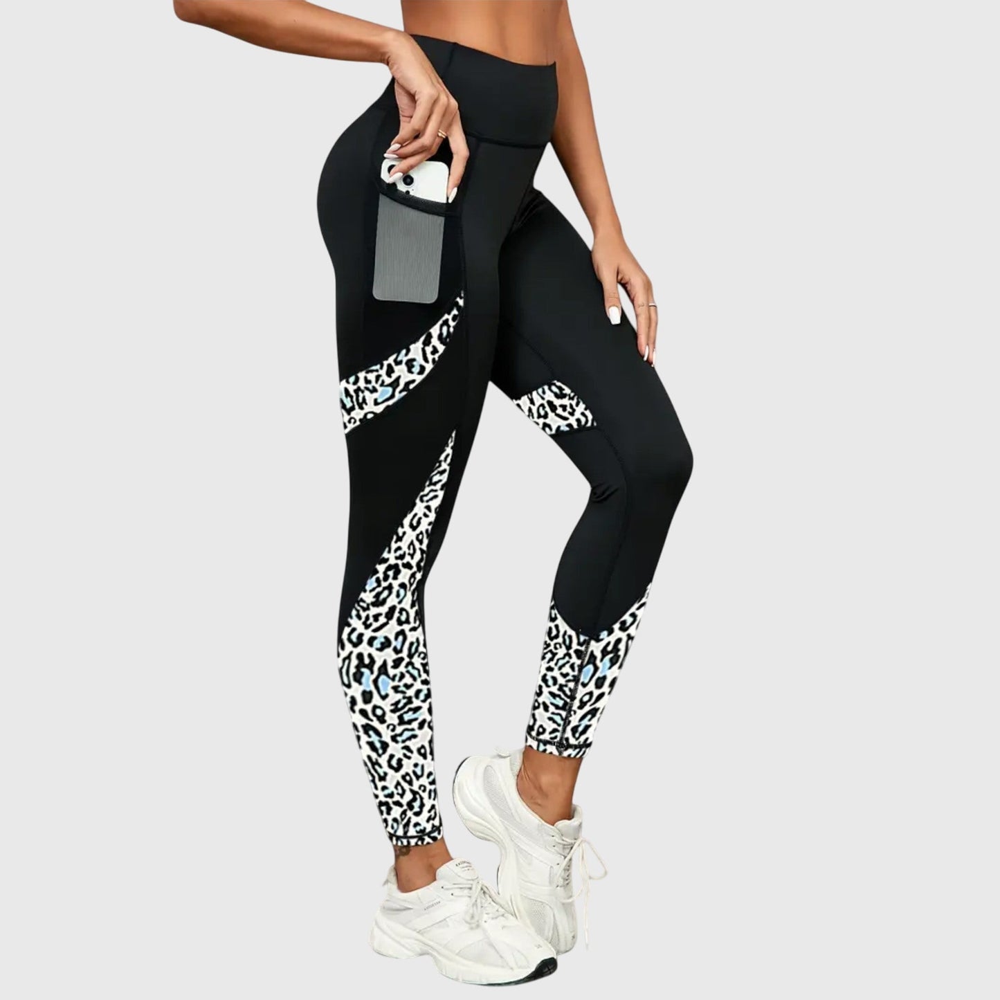 Anne | High-Waisted Leopard Print Workout Pants