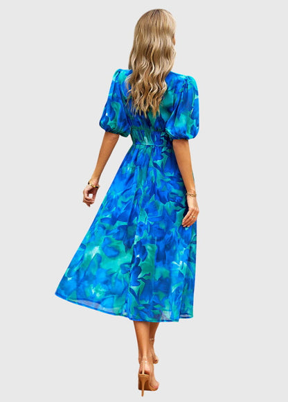 Joyce | Flattering Floral Midi Dress