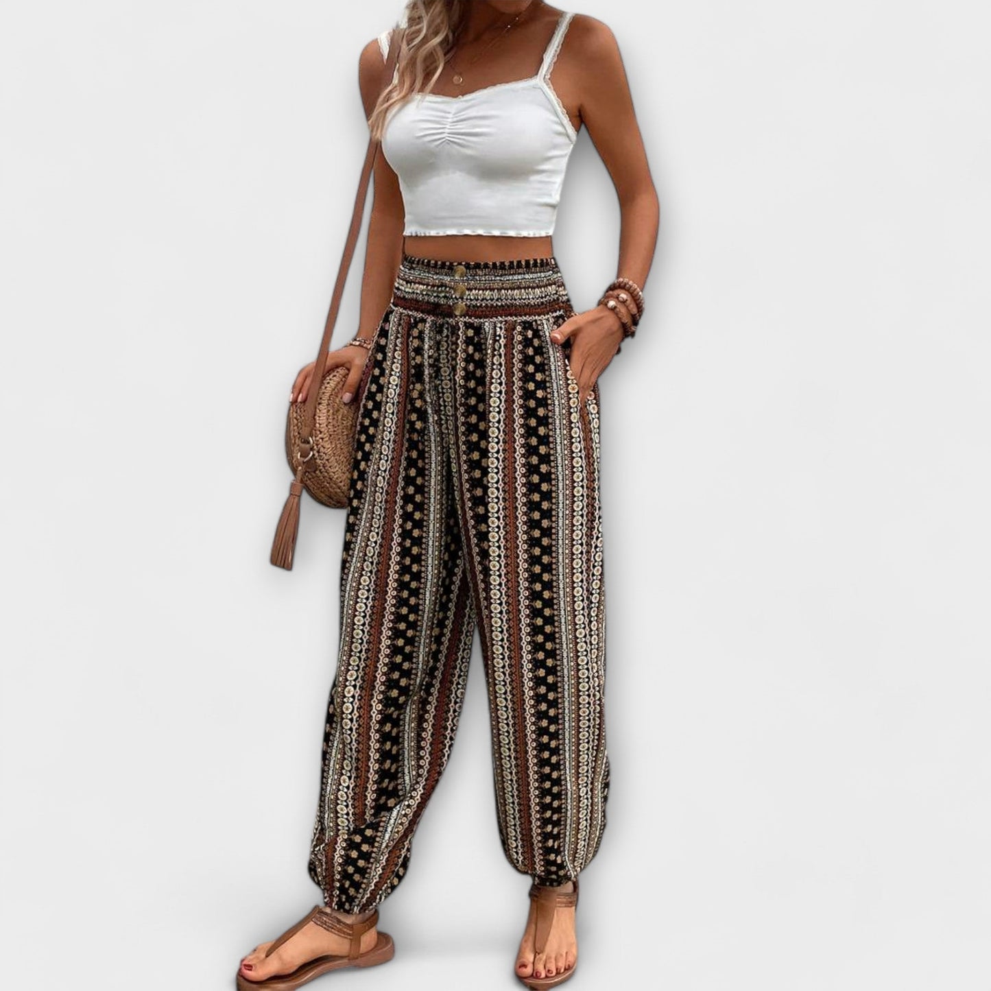 Emily | Ethnic Graphic Pants
