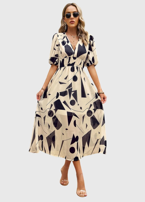 Joyce | Flattering Floral Midi Dress