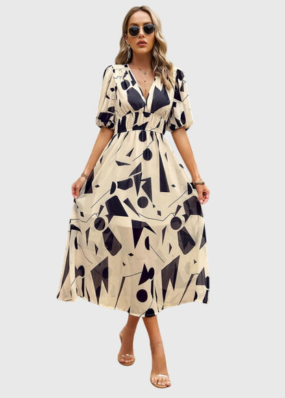 Joyce | Flattering Floral Midi Dress