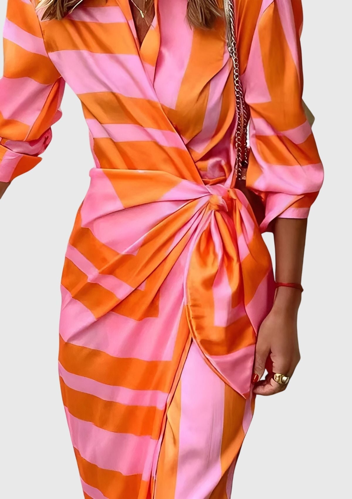 Fee | Elegant Wrap Dress with Print
