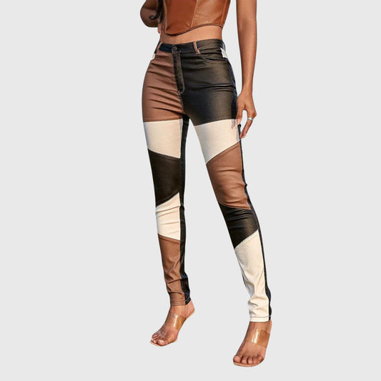 Sylvia | Tube Pants with Color Block Pattern