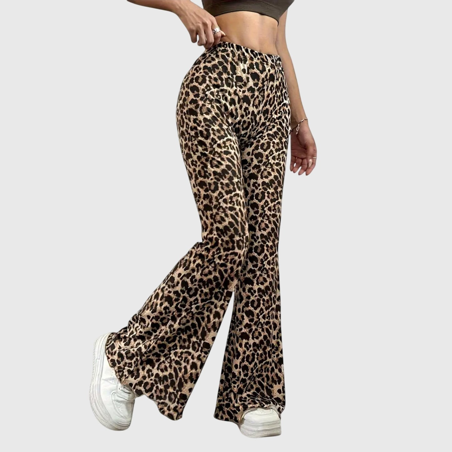 Sue | Leopard Bootcut Pants