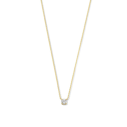 Christina | Moissanite Stone Necklace 14k Gold