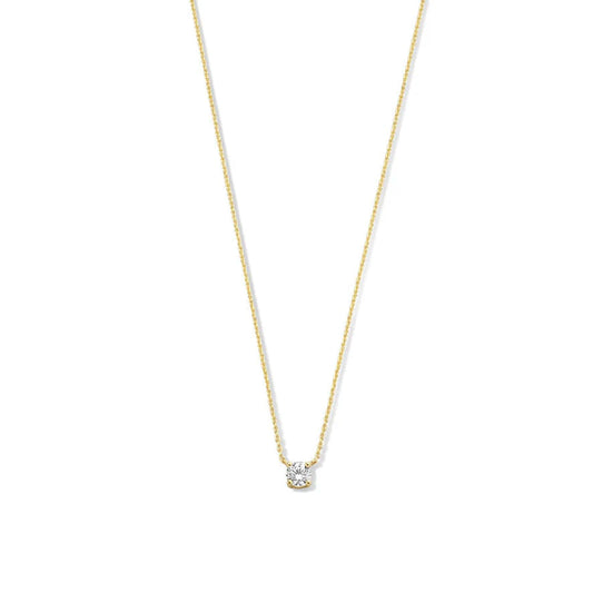 Christina | Moissanite Stone Necklace 14k Gold