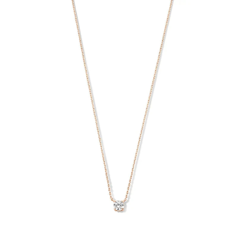 Christina | Moissanite Stone Necklace 14k Gold