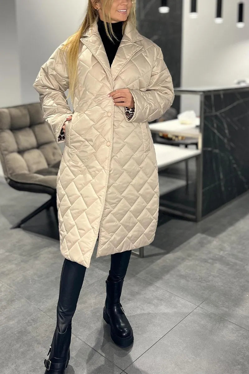 Kendall | Quilted Mid-Length Coat