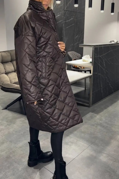 Kendall | Quilted Mid-Length Coat