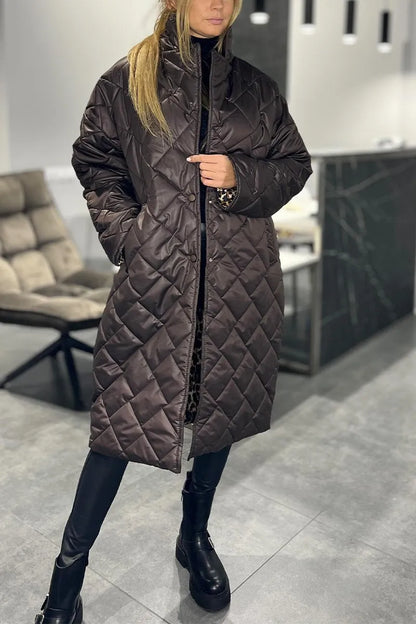 Kendall | Quilted Mid-Length Coat