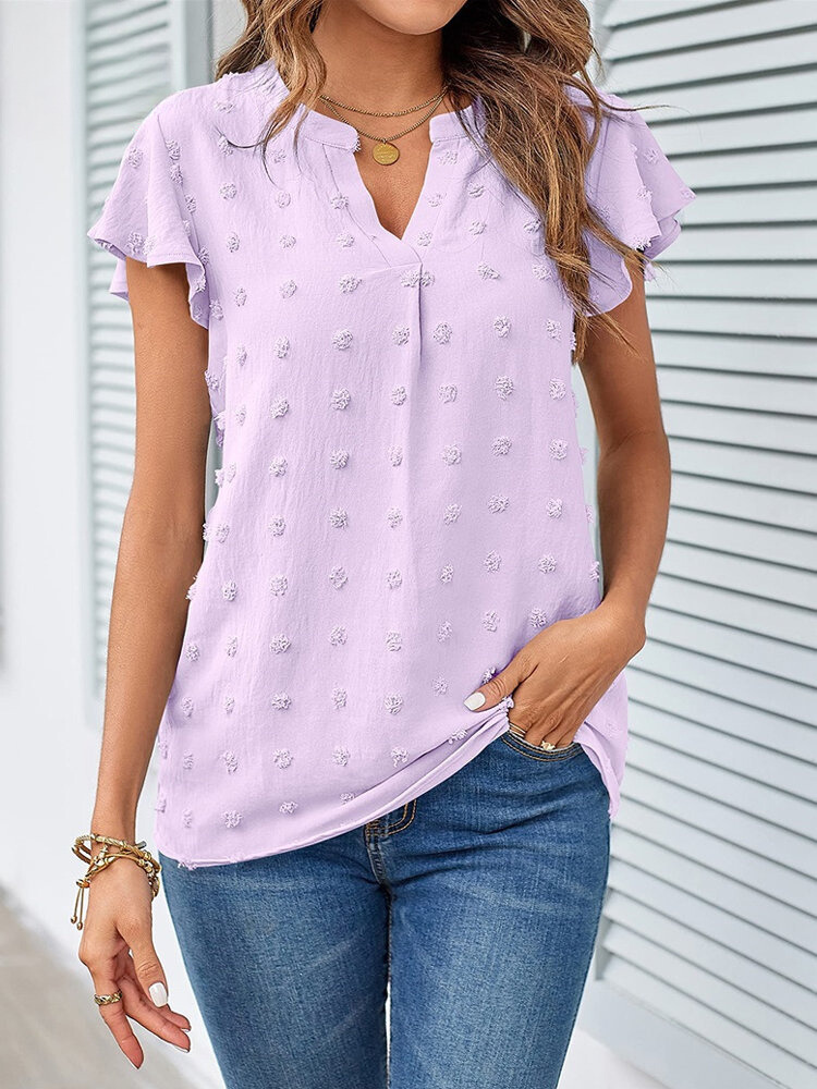 Kari | Chic Patchwork Blouse with Ruffles